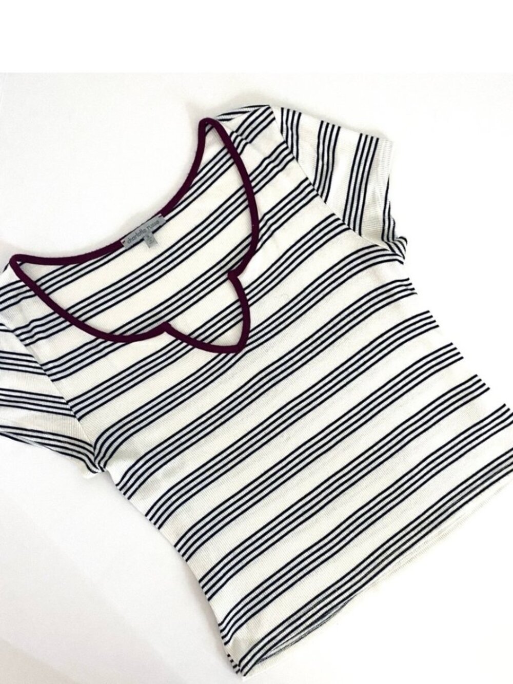 Crop Top Cap Sleeve Tee